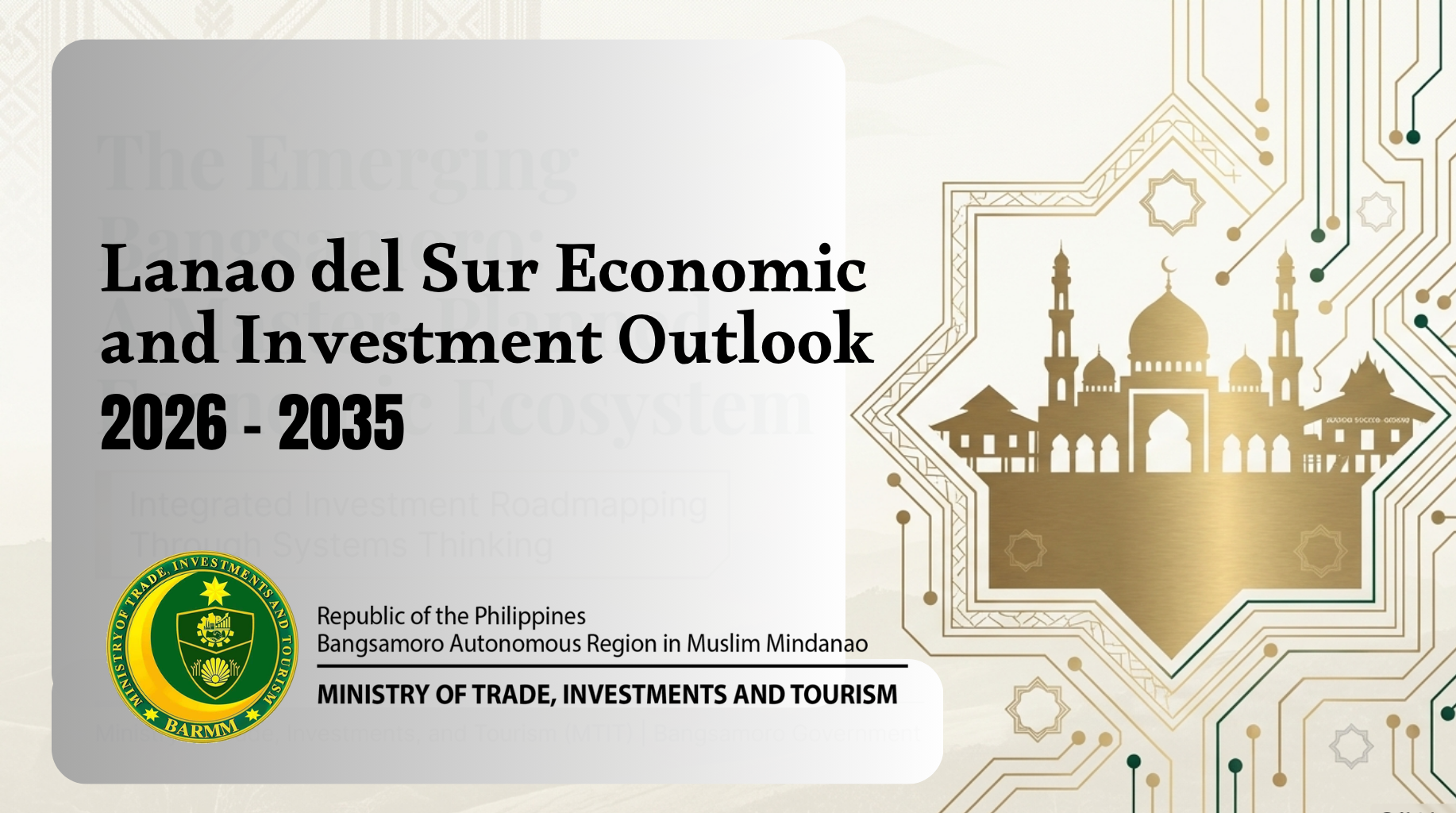 Lanao del Sur Economic and Investment Outlook Banner